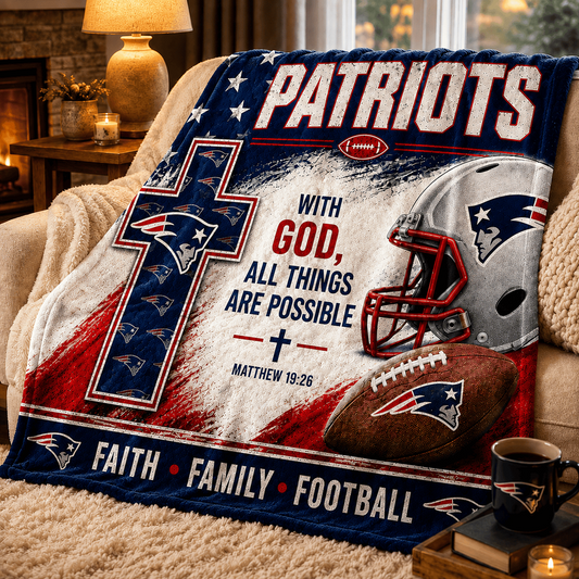 Premium NFL x NEP With God All Things Are Possible Blanket DATND TANTD 210826