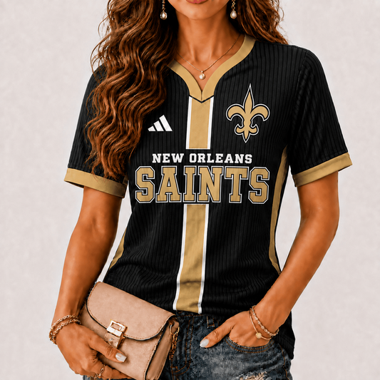 Premium NFL x NO Game Day Women V-Neck Short Sleeve