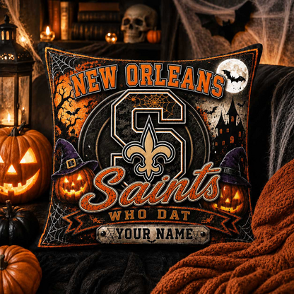 Premium NFL x NO Spooky Season Fan Personalized Pillow