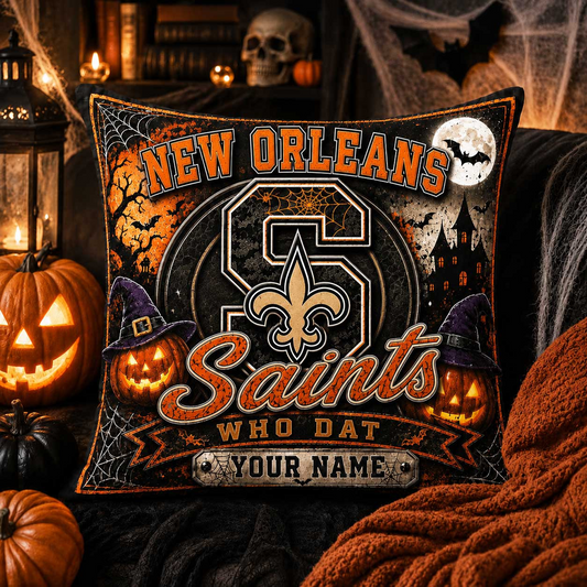 Premium NFL x NO Spooky Season Fan Personalized Pillow