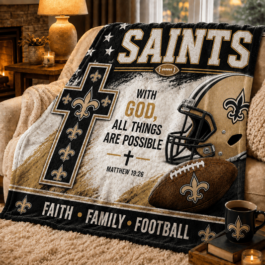 Premium NFL x NO With God All Things Are Possible Blanket DATND TANTD 210826
