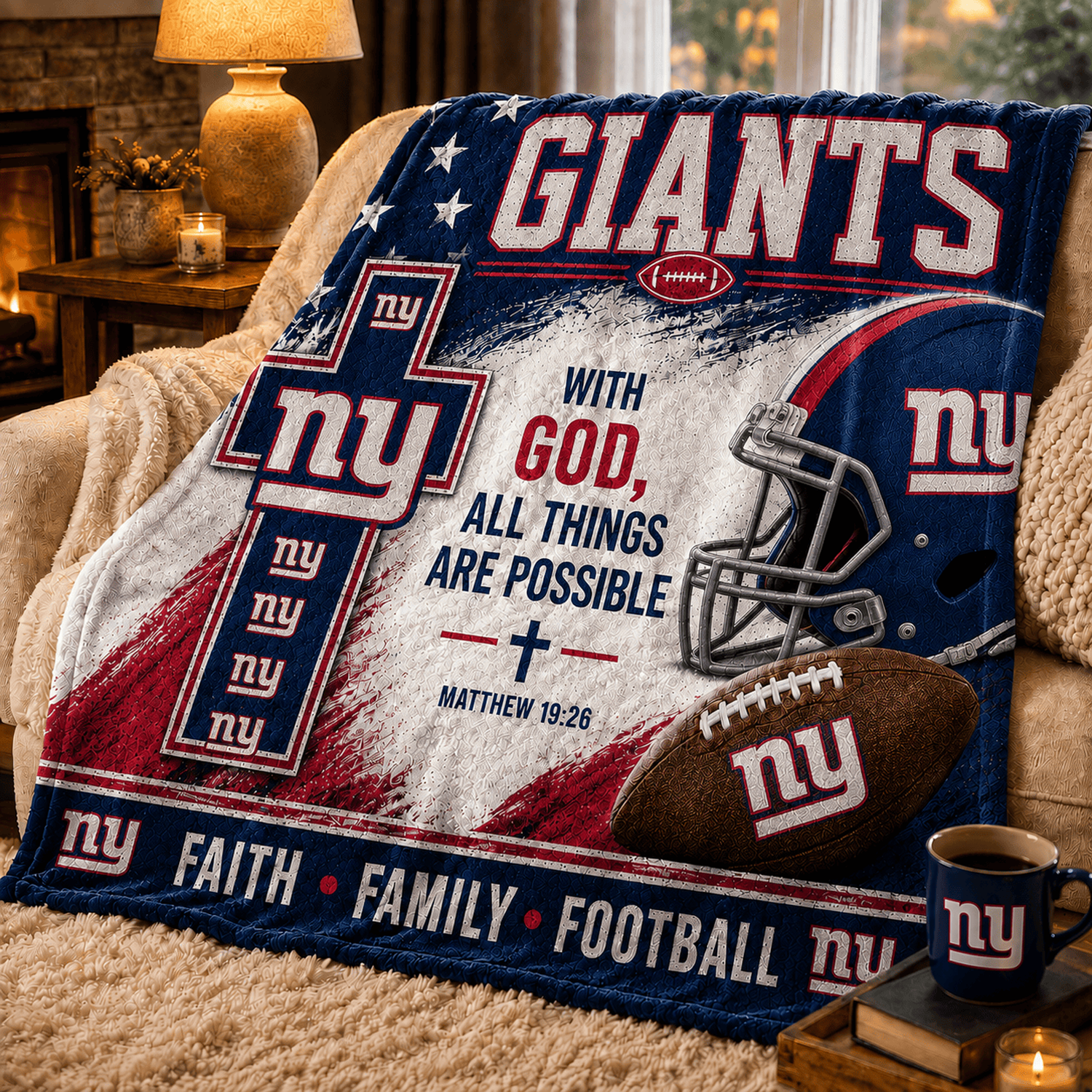 Premium NFL x NYG With God All Things Are Possible Blanket DATND TANTD 210826