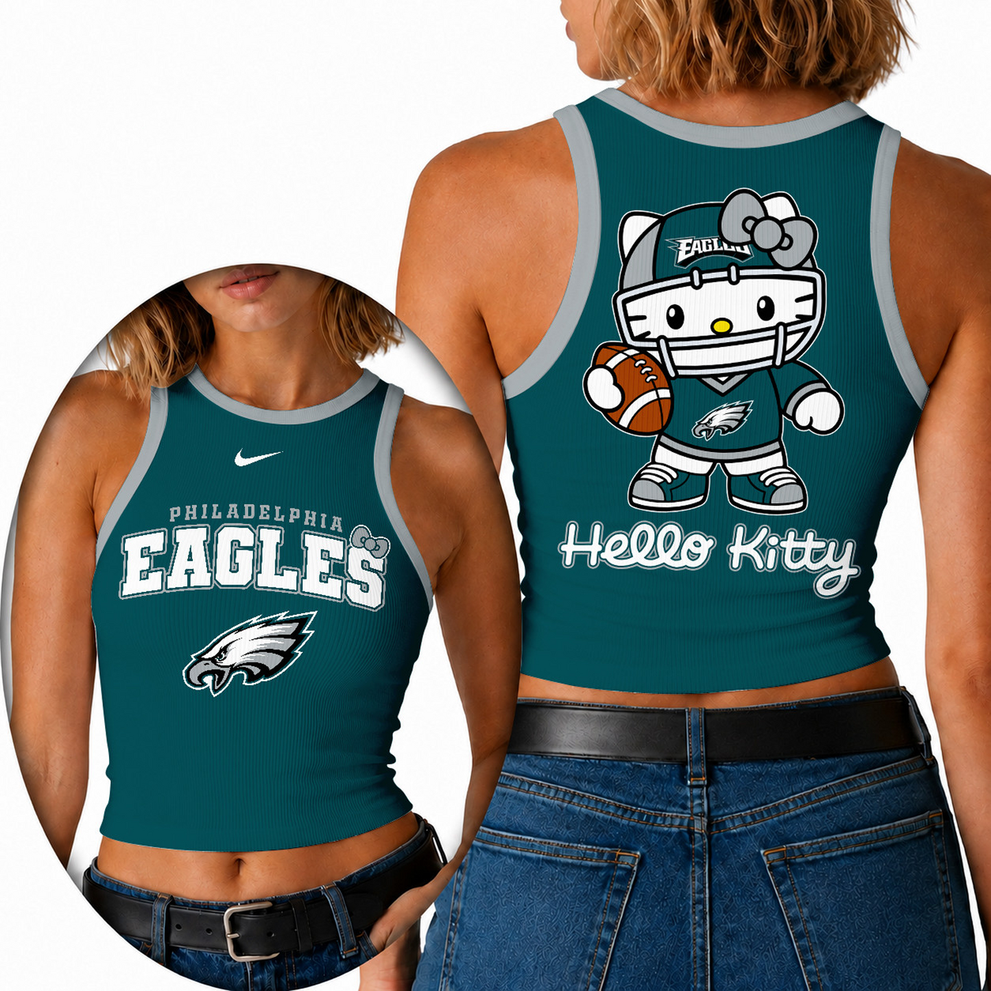 Premium NFL x PHI Hello Kitty Tank Top