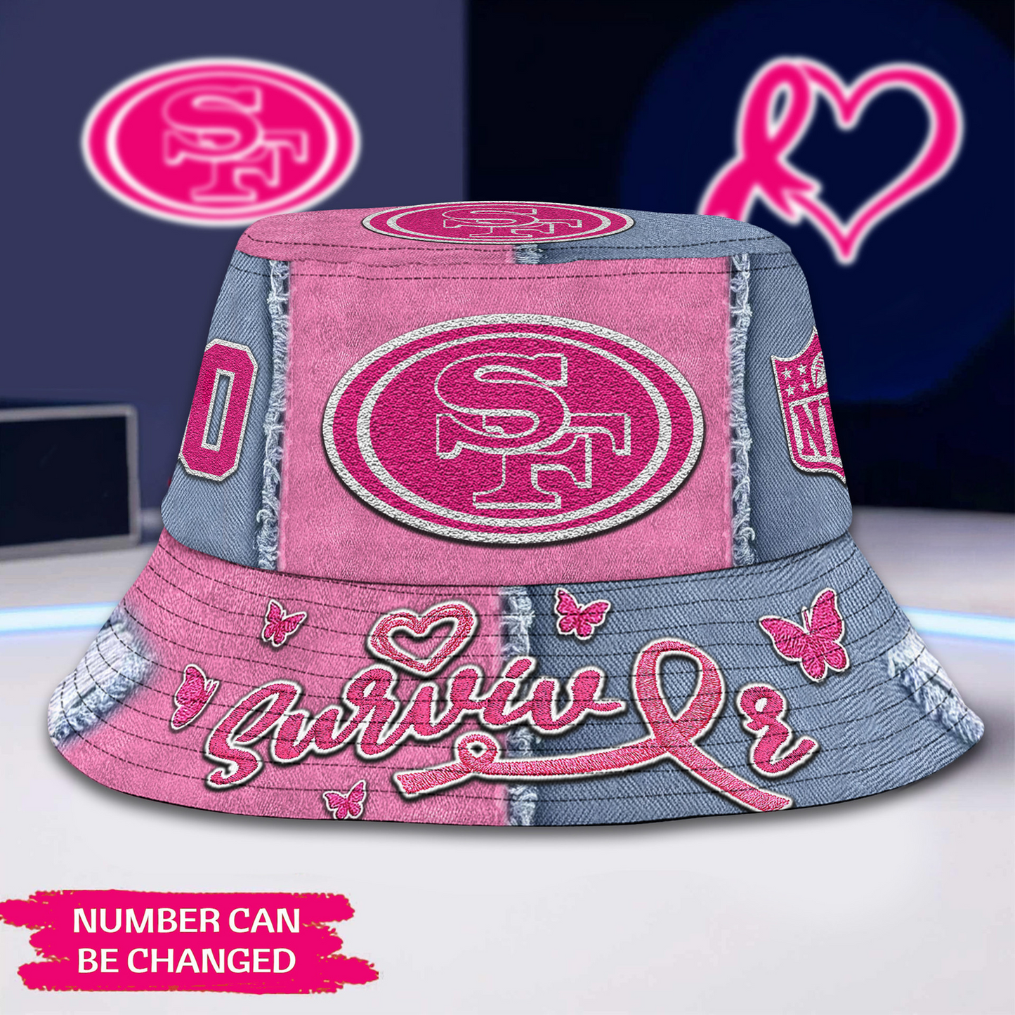 Premium NFL x SF Cancer Survivor Bucket Hat