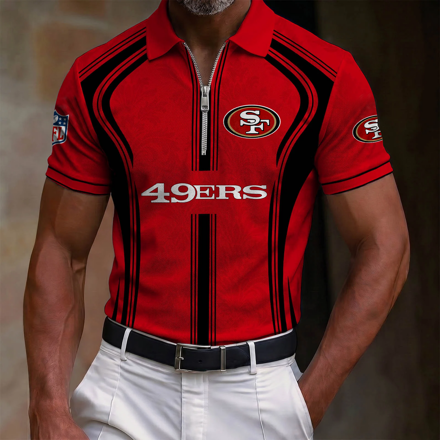 Premium NFL x SF Quarter-Zip Polo Shirt