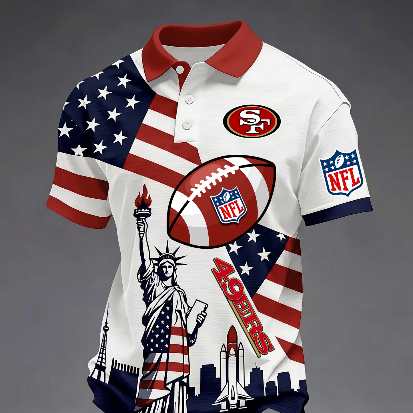 Premium NFL x SF USA 250 Year Anniversary Polo Shirt 200626