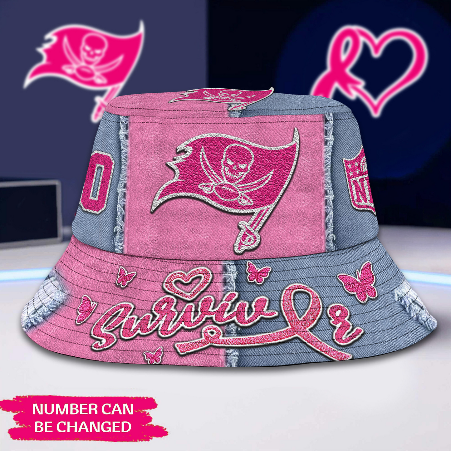 Premium NFL x TB Cancer Survivor Bucket Hat