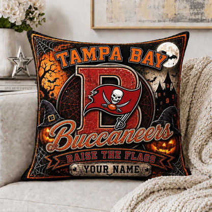 Premium NFL x TB Spooky Season Fan Personalized Pillow