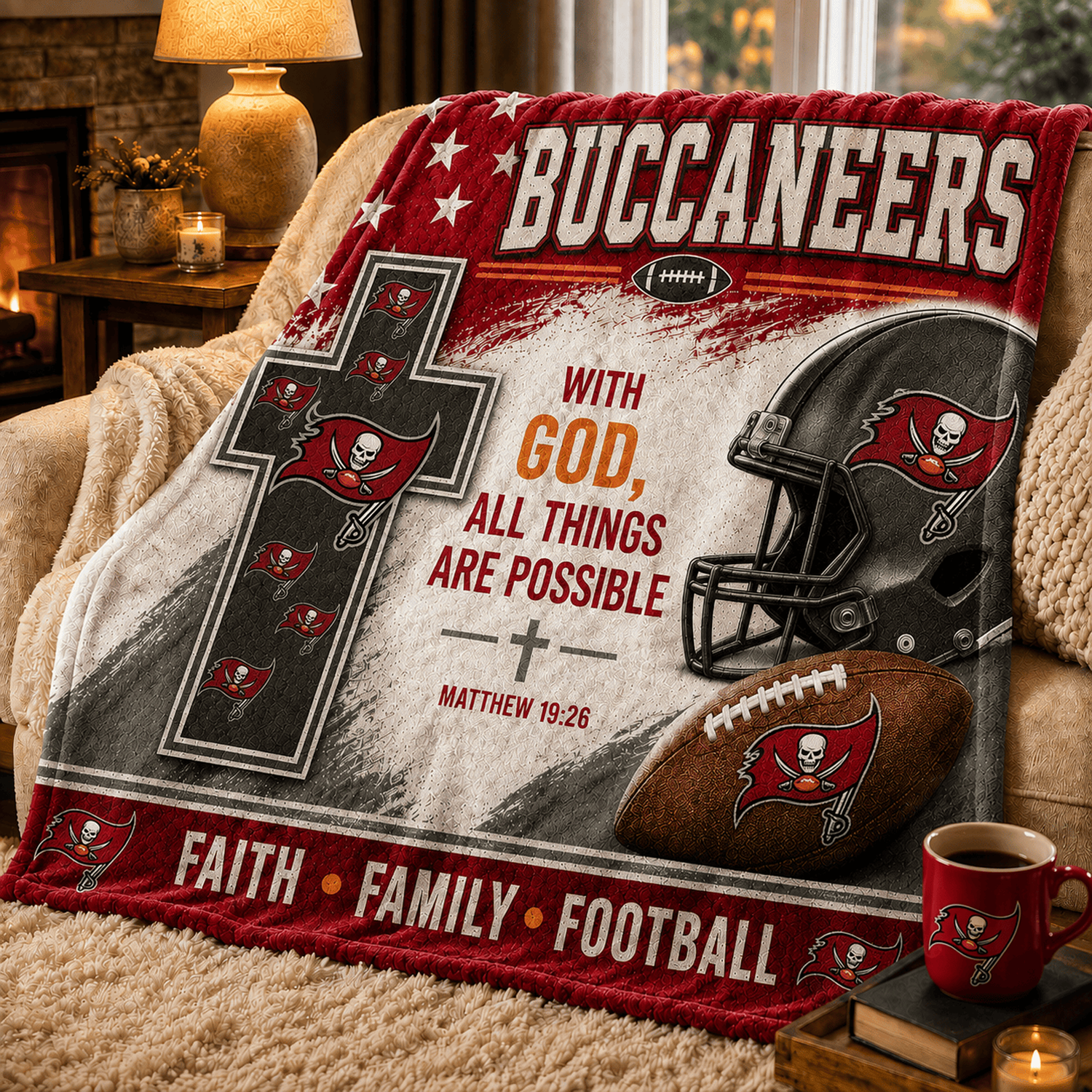 Premium NFL x TB With God All Things Are Possible Blanket DATND TANTD 210826