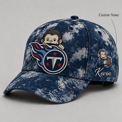 Premium NFL x TEN Curious George Custom Name Classic Cap For Passionate Game Day Fans