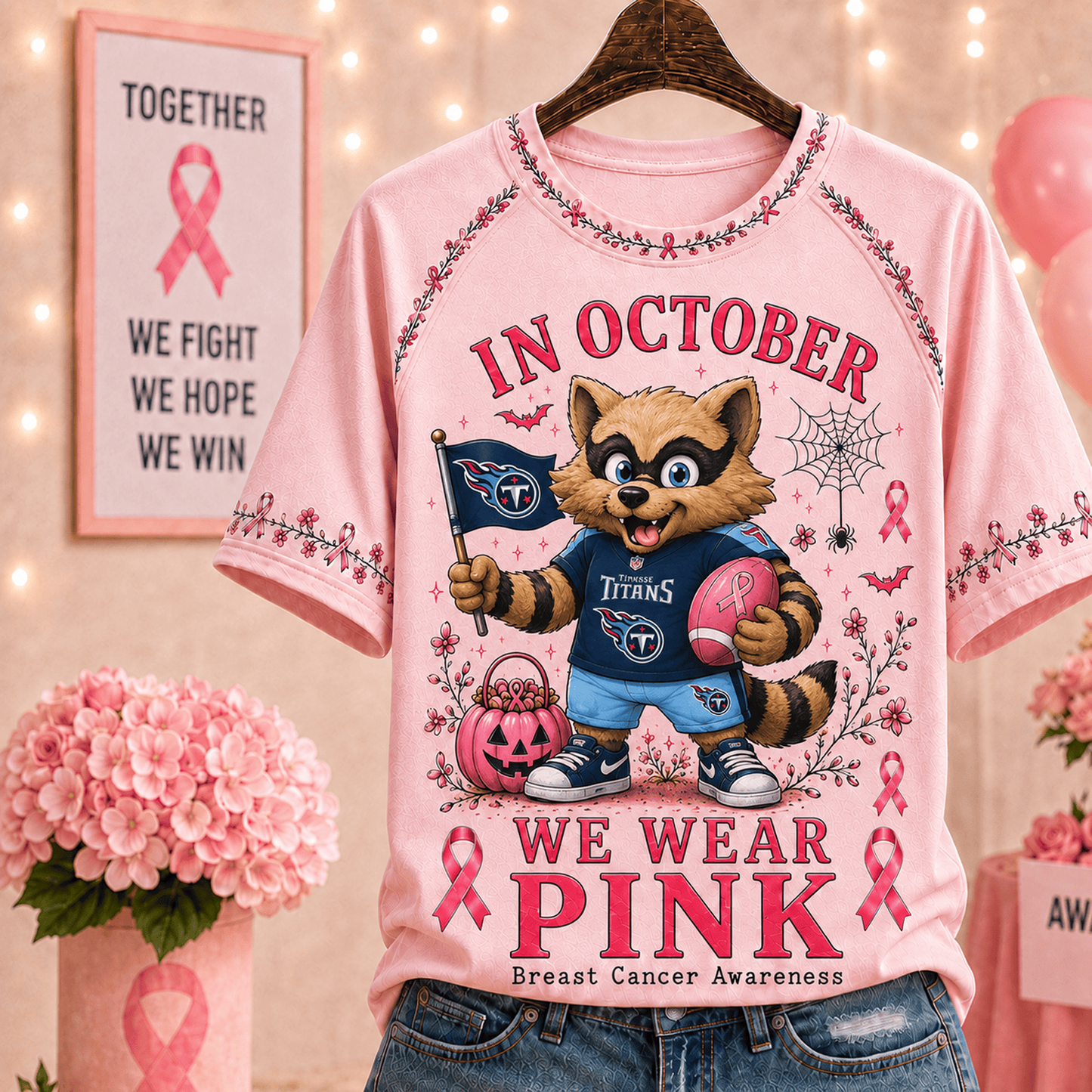 Premium NFL x TEN In October We Wear Pink V-neck