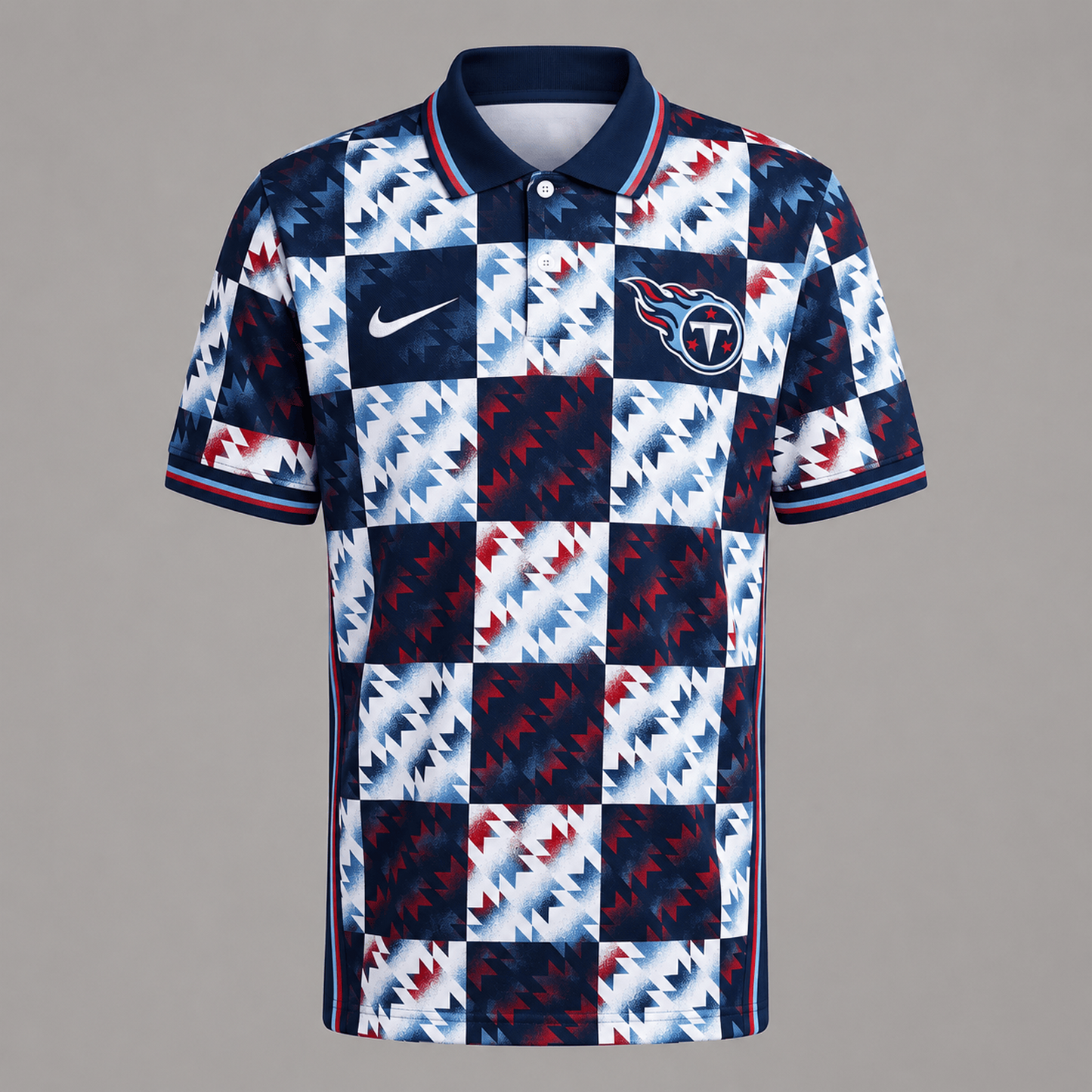 Premium NFL x TEN Menƒ??s Retro Geometric Pattern Polo Shirt
