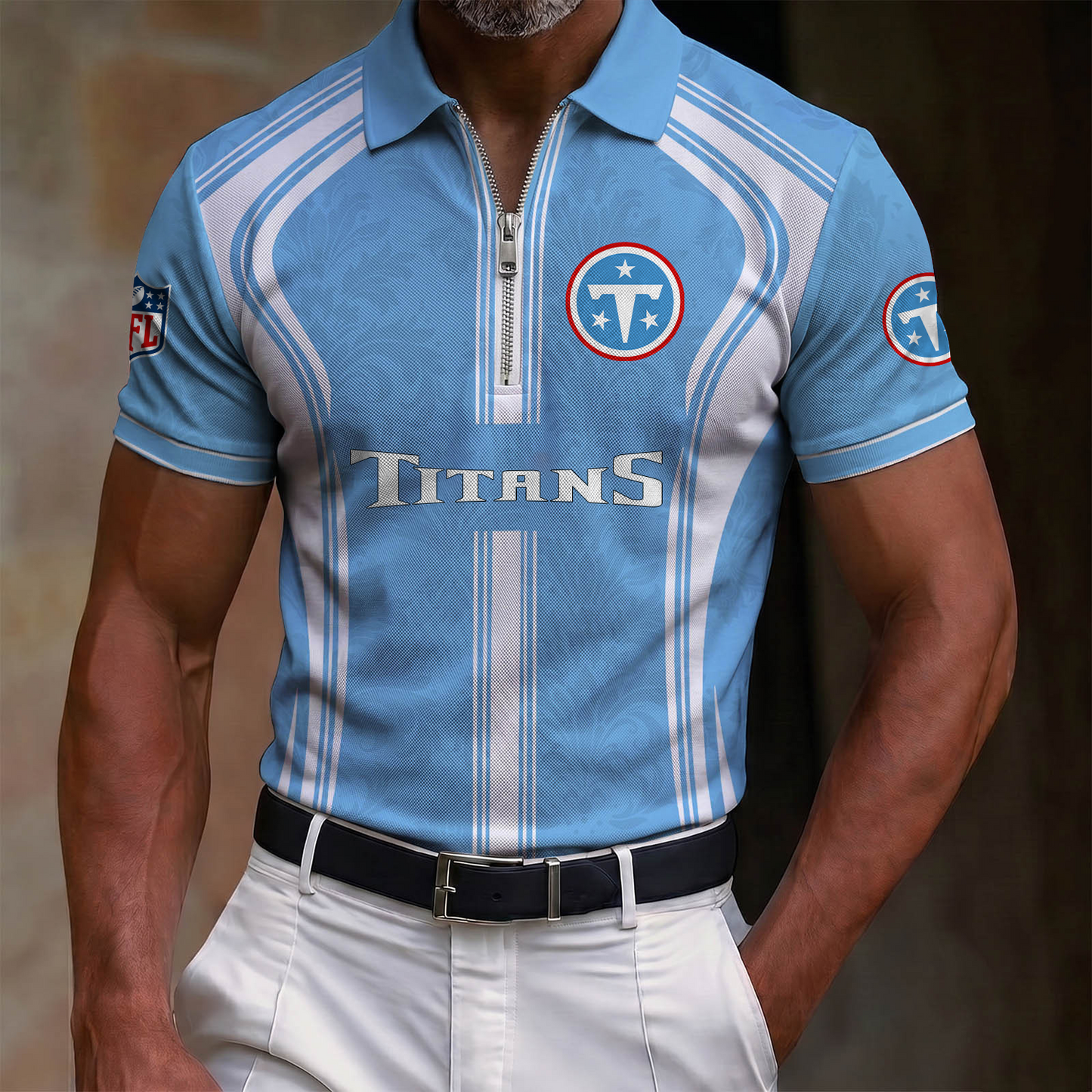 Premium NFL x TEN Quarter-Zip Polo Shirt