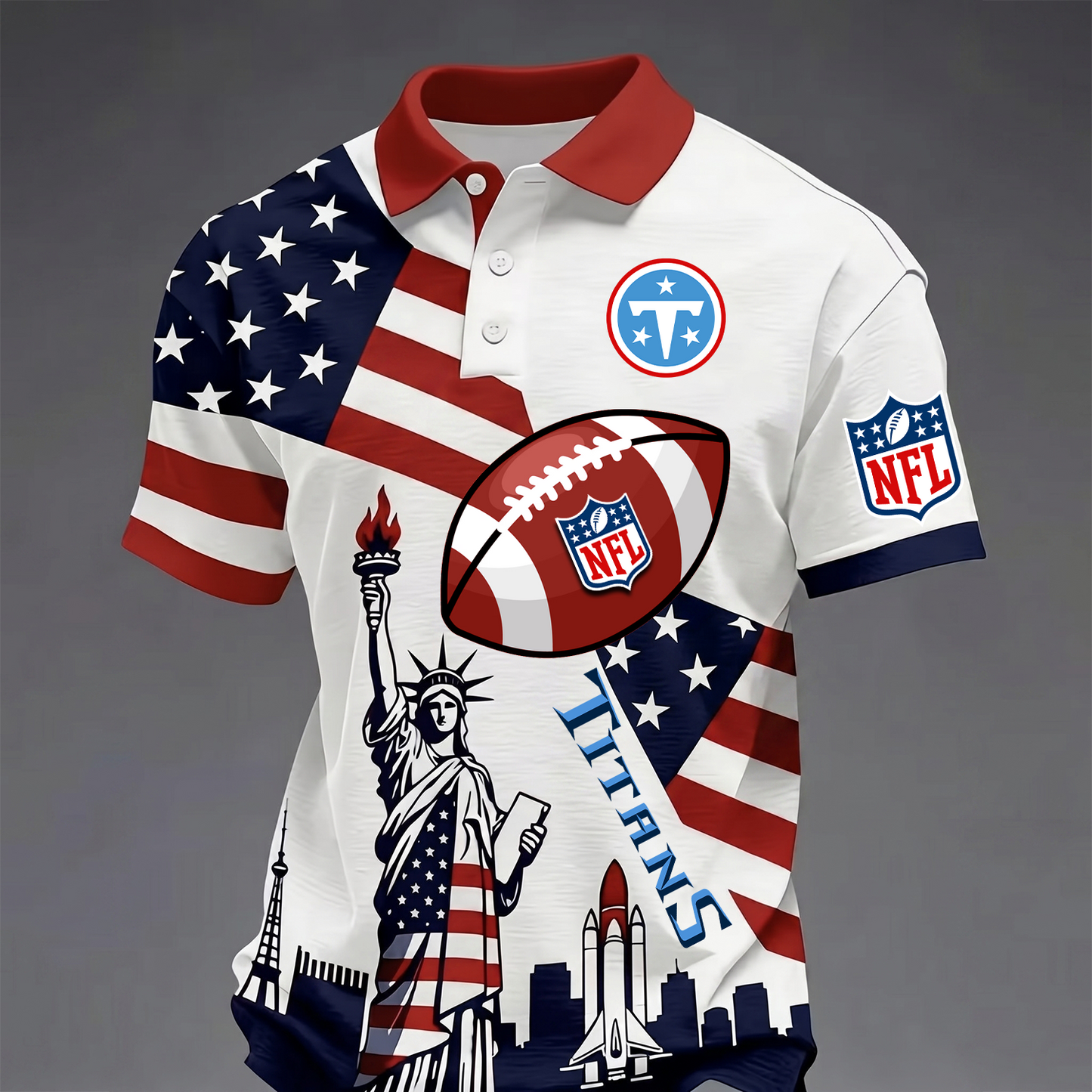 Premium NFL x TEN USA 250 Year Anniversary Polo Shirt 200626