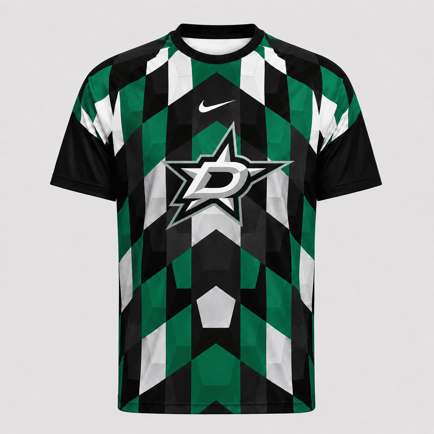 Premium NHL x DAL Vintage Diamond Grid Hockey T-Shirt
