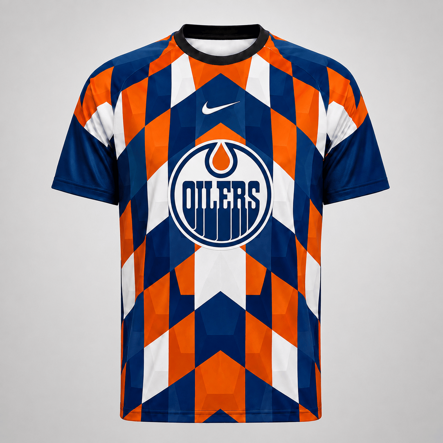 Premium NHL x EDM Vintage Diamond Grid Hockey T-Shirt