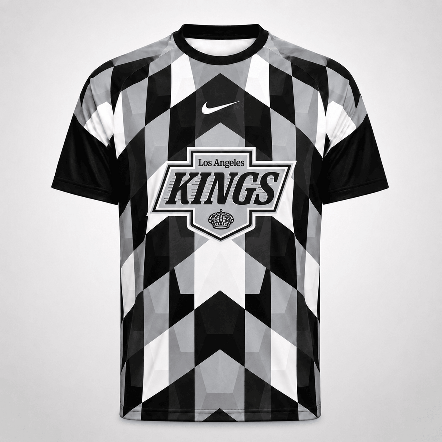 Premium NHL x LAK Vintage Diamond Grid Hockey T-Shirt