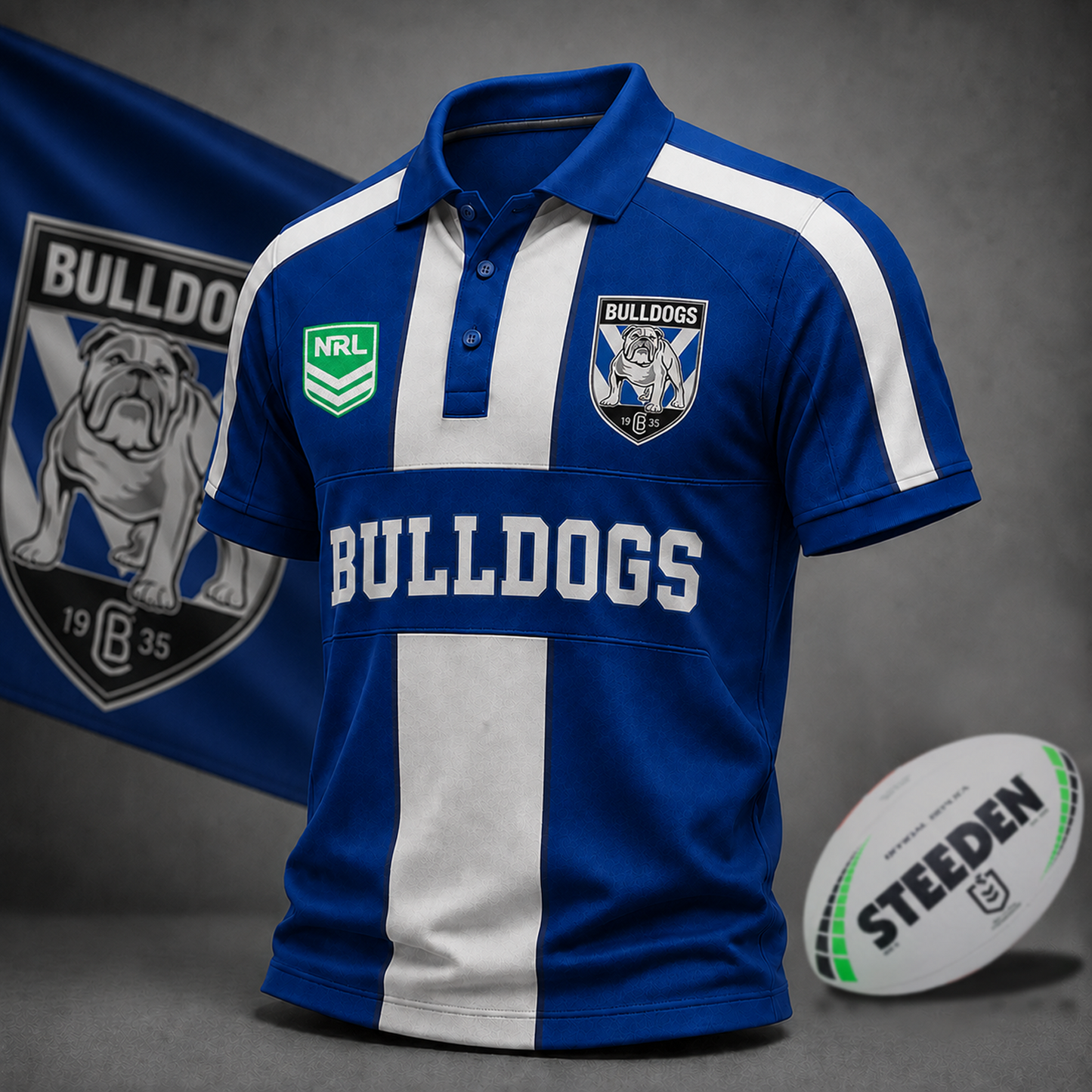 Premium NRL x CBY Heritage Stripe Rugby Polo Shirt
