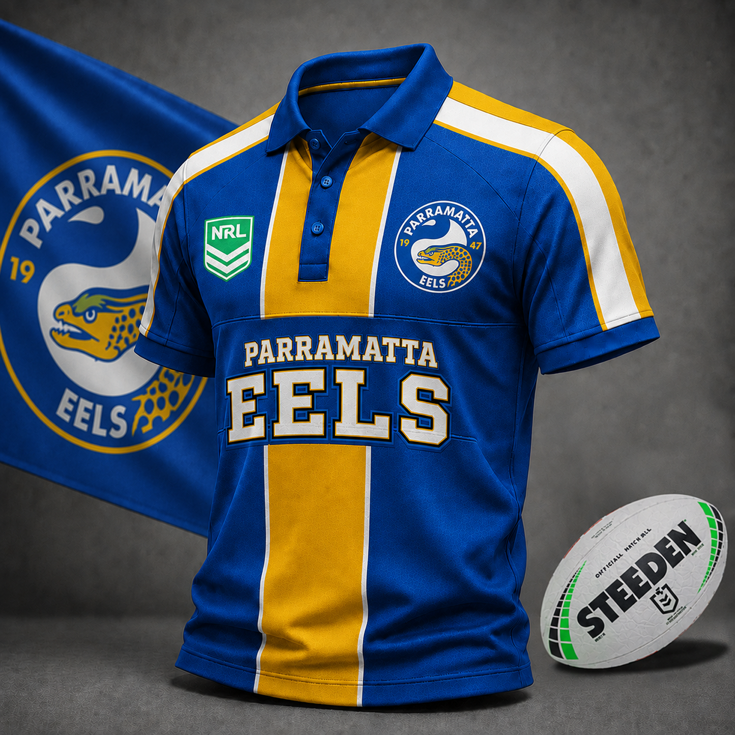 Premium NRL x PAR Heritage Stripe Rugby Polo Shirt