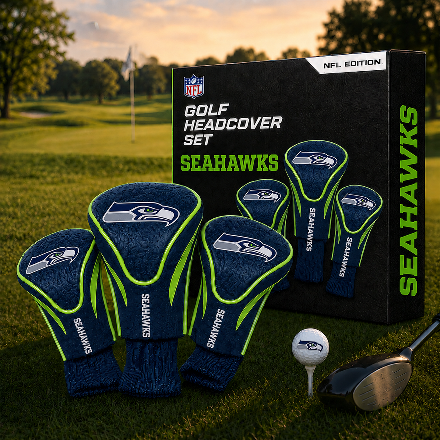 SEA Team Golf NFL 3-Pack Contour Sock Headcovers