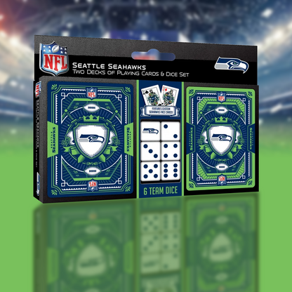 SEA x NFL 2-Pack Playing Cards & Dice Set