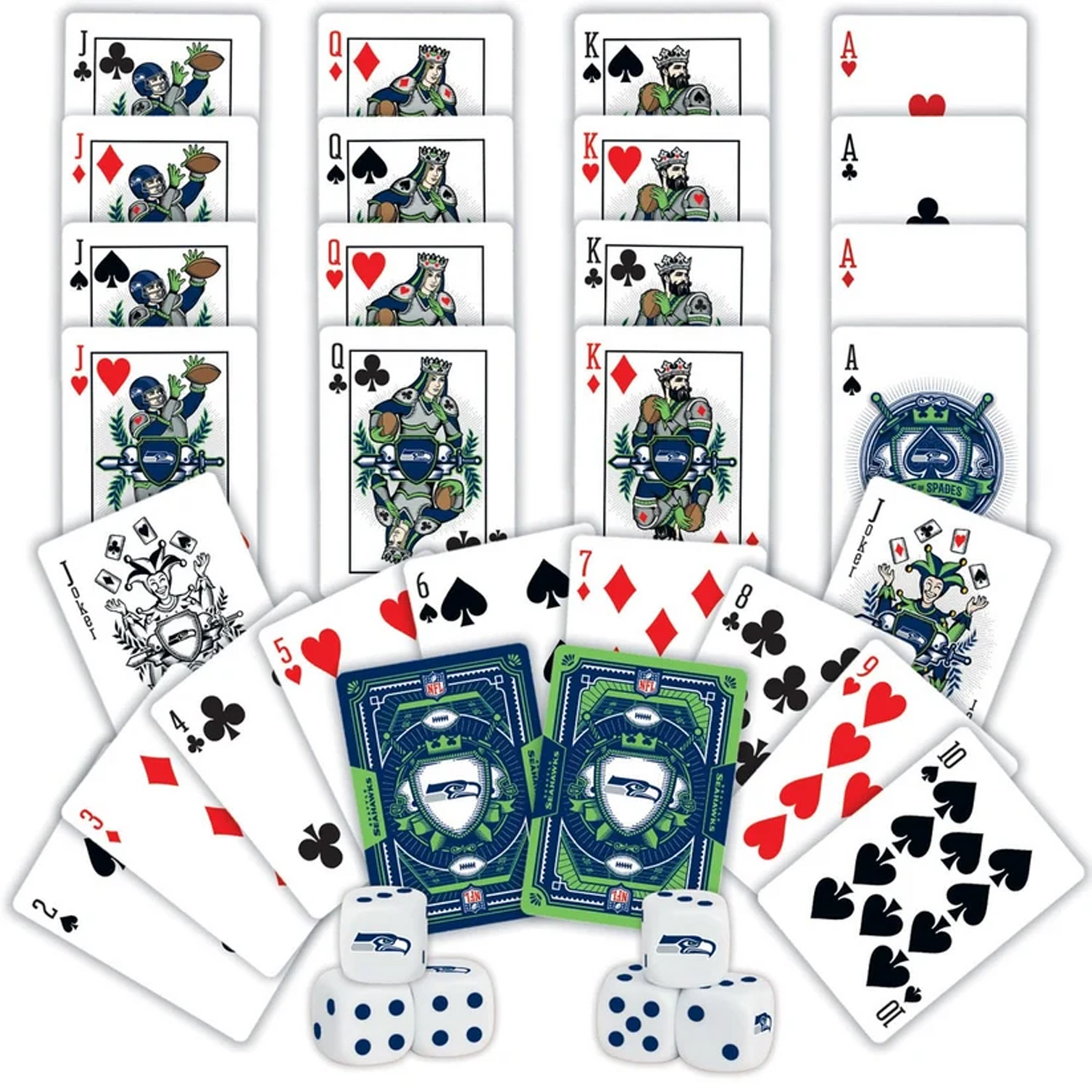 SEA x NFL 2-Pack Playing Cards & Dice Set