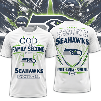 SEA x NFL Faith, Family, Football 3D Shirt