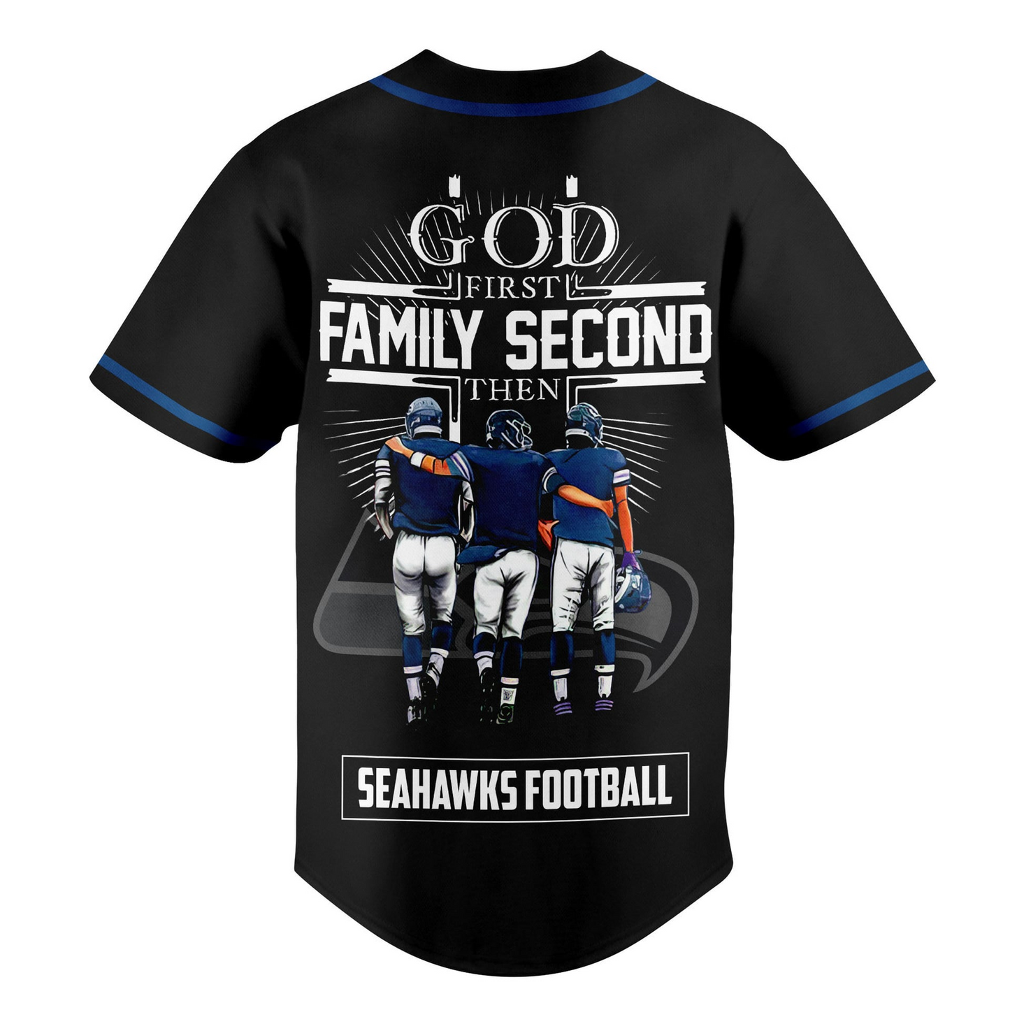 SEA x NFL God First, Family Second ƒ?? Faith & Brotherhood Football Jersey