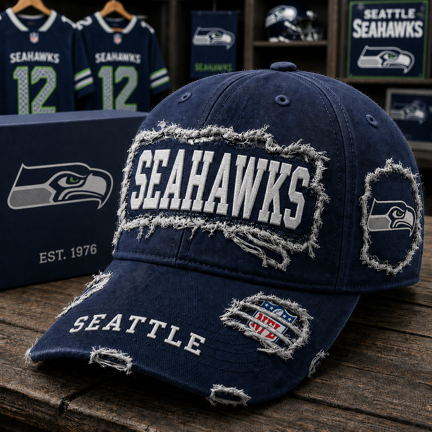 SEA x NFL Premium Patch Cap