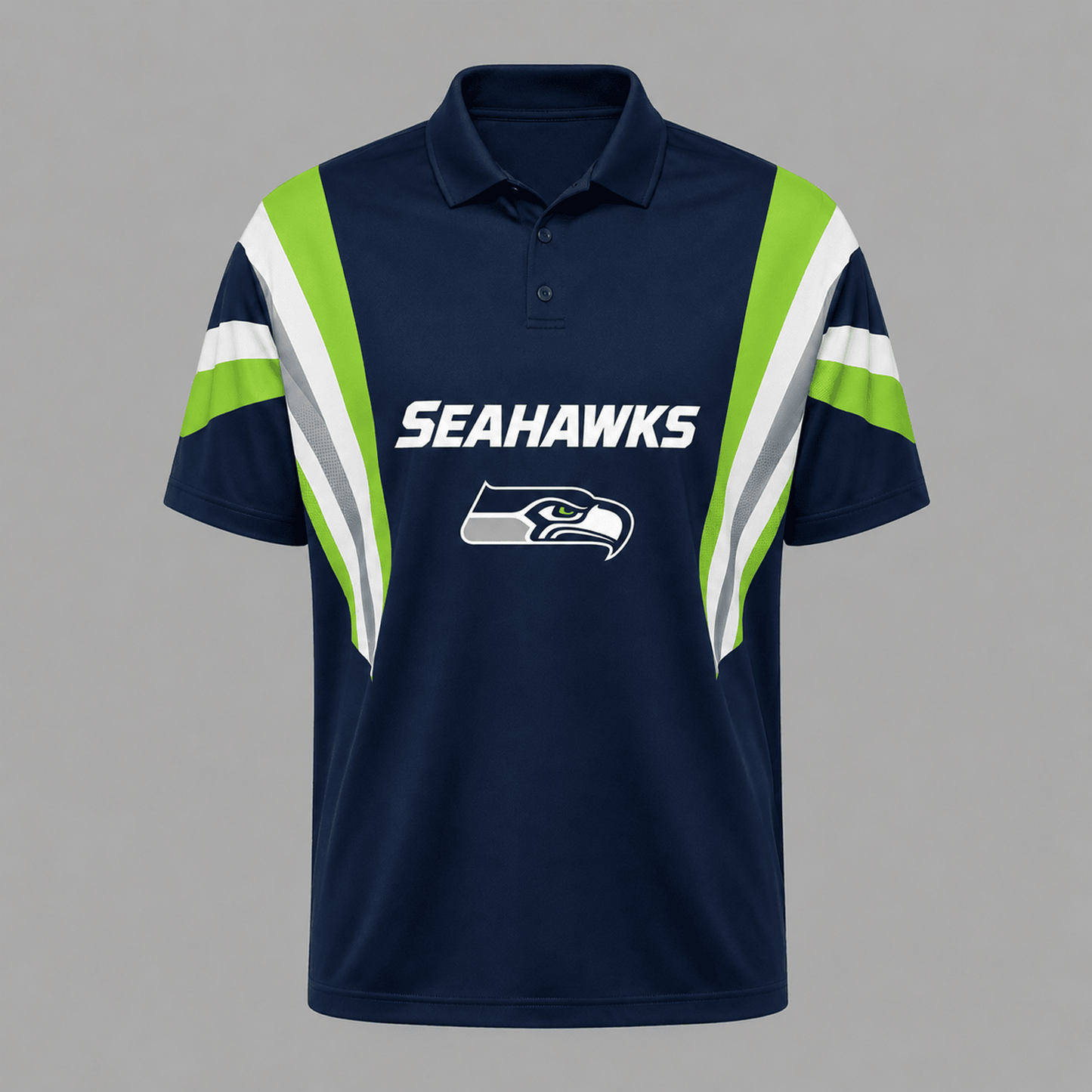 SEA x NFL Sleeve Collared Sports Polo Shirt