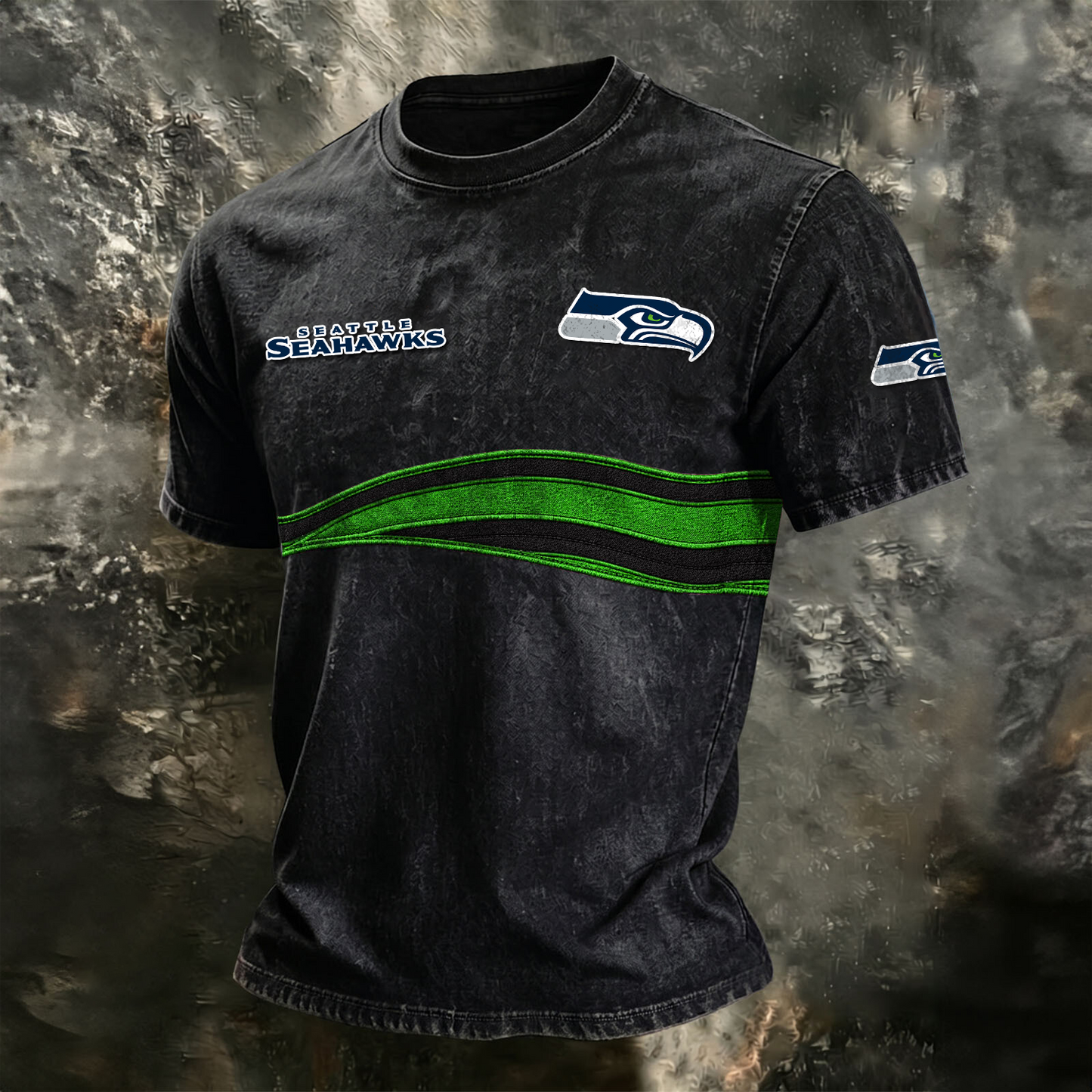 SEA x NFL Washed Cotton Retro Men's T-shirt