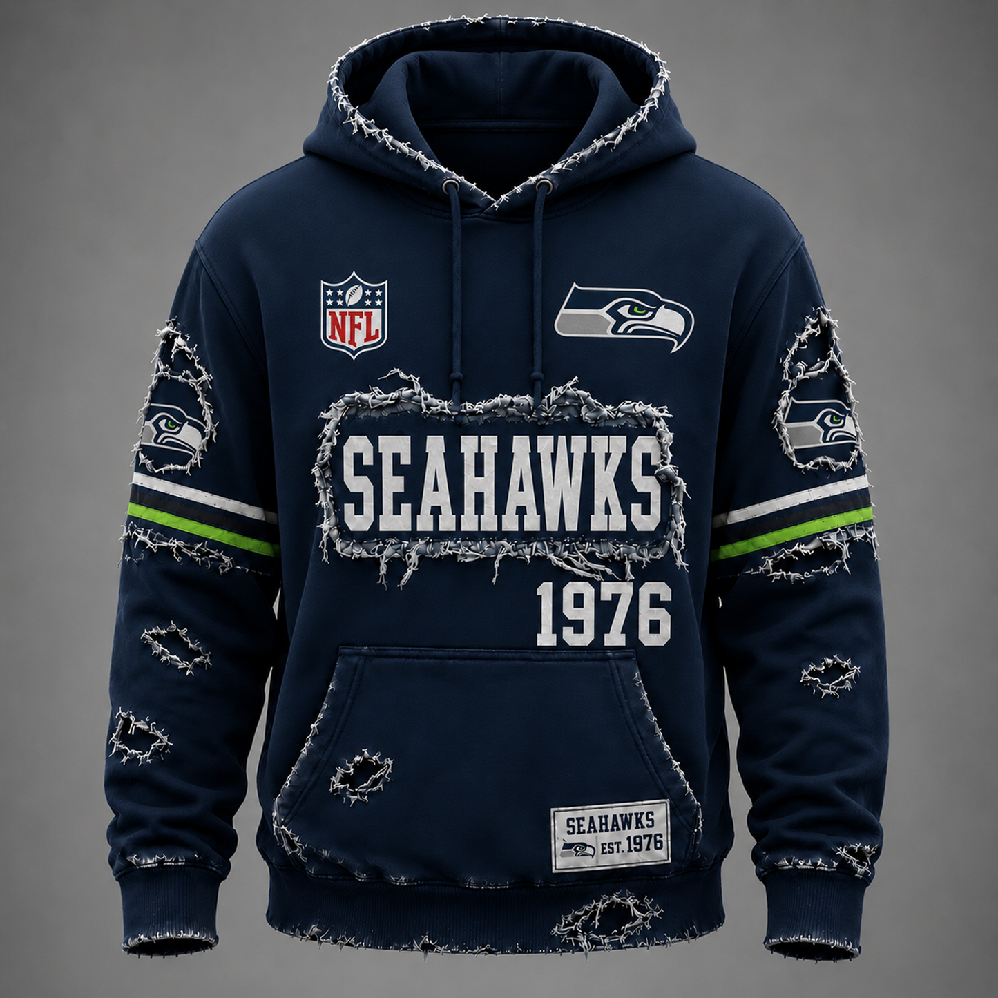 SEA x NFL LUXURY V-Neck T-Shirt 3005 DatND DVT