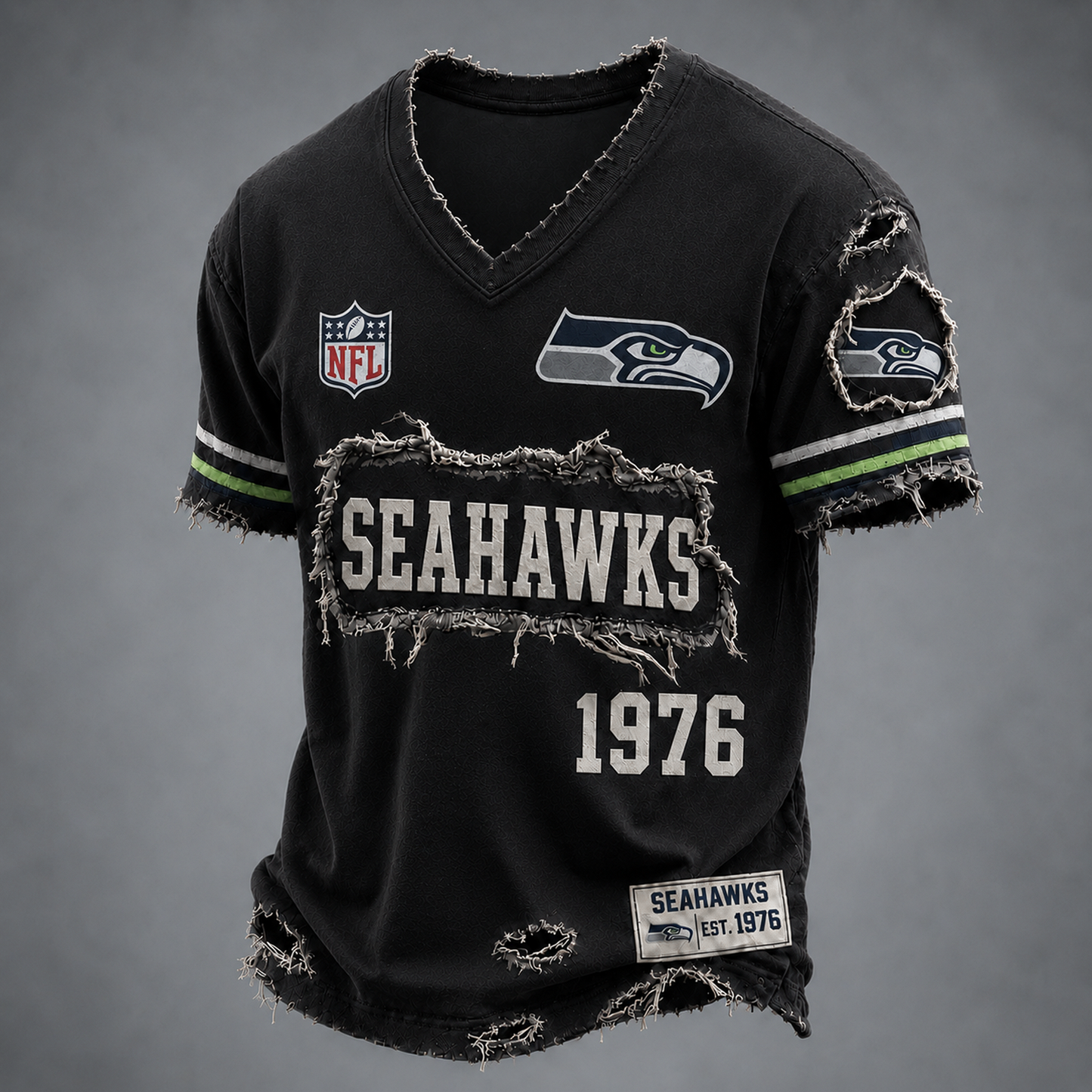 SEA x NFL LUXURY V-Neck T-Shirt 3005 DatND DVT