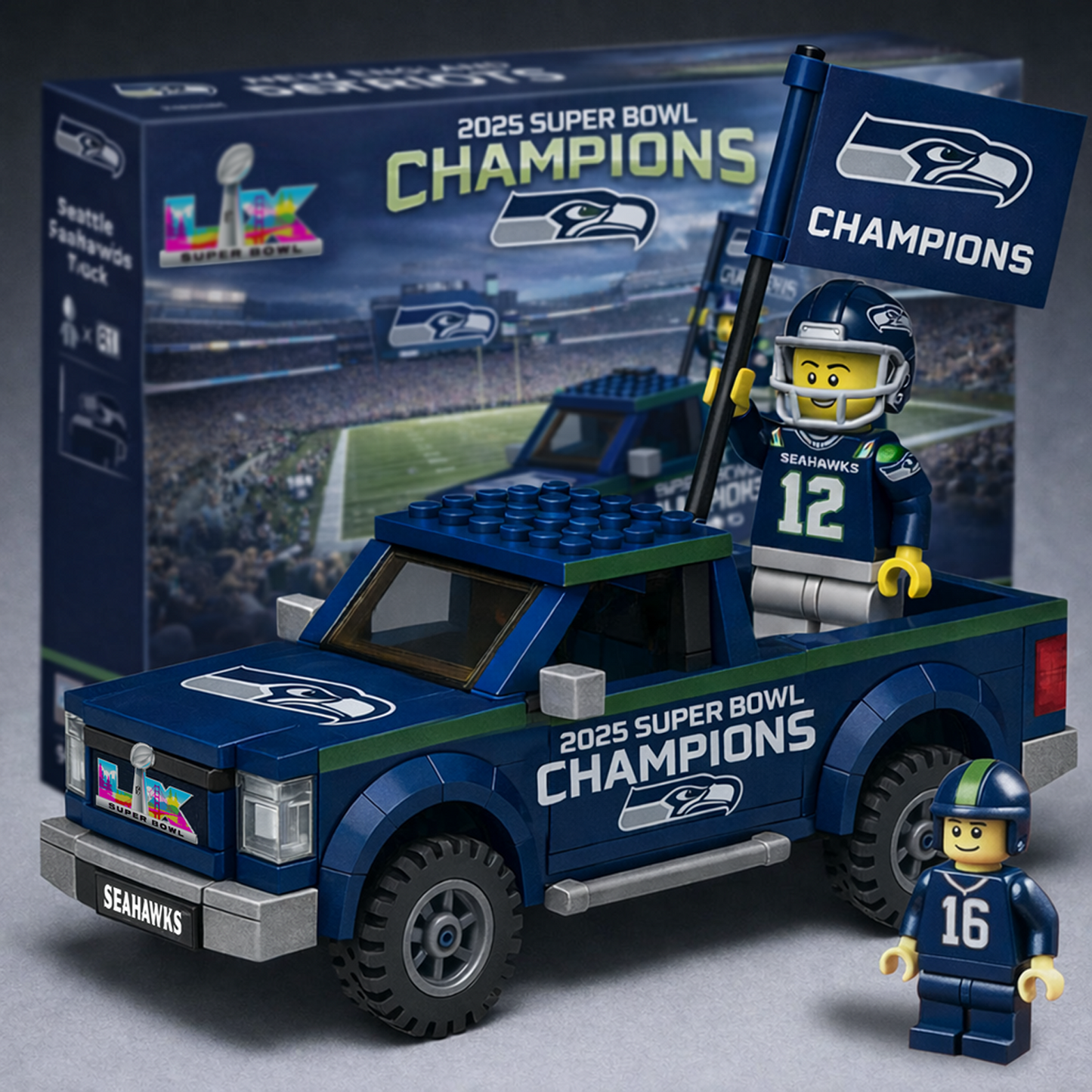 SEA x NFL Building Blocks Truck Toy Set V2 DatND DVT