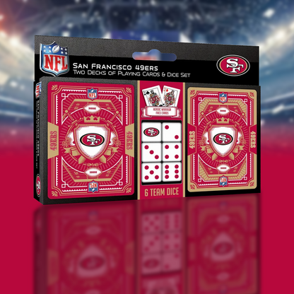 SF x NFL 2-Pack Playing Cards & Dice Set