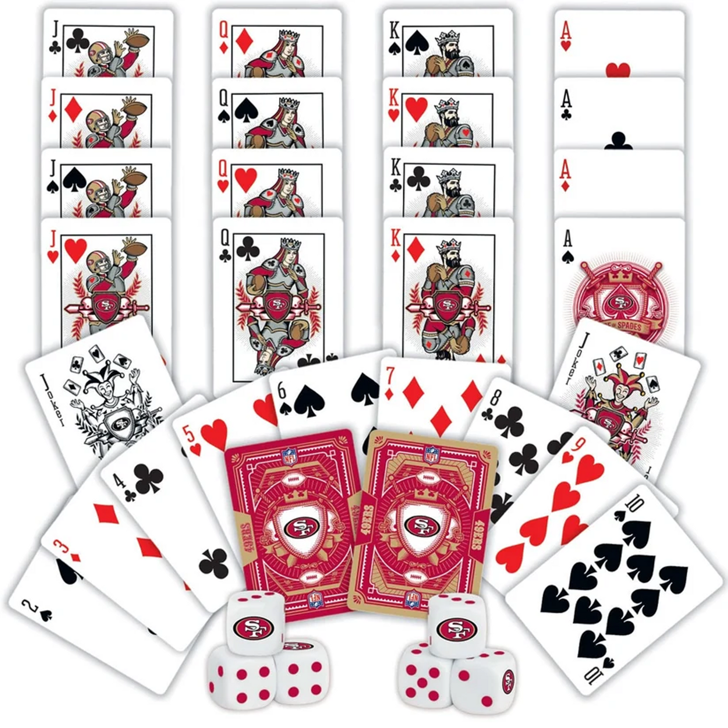 SF x NFL 2-Pack Playing Cards & Dice Set