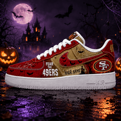SF x NFL Fear The Team Halloween AF1 Sneakers 1807