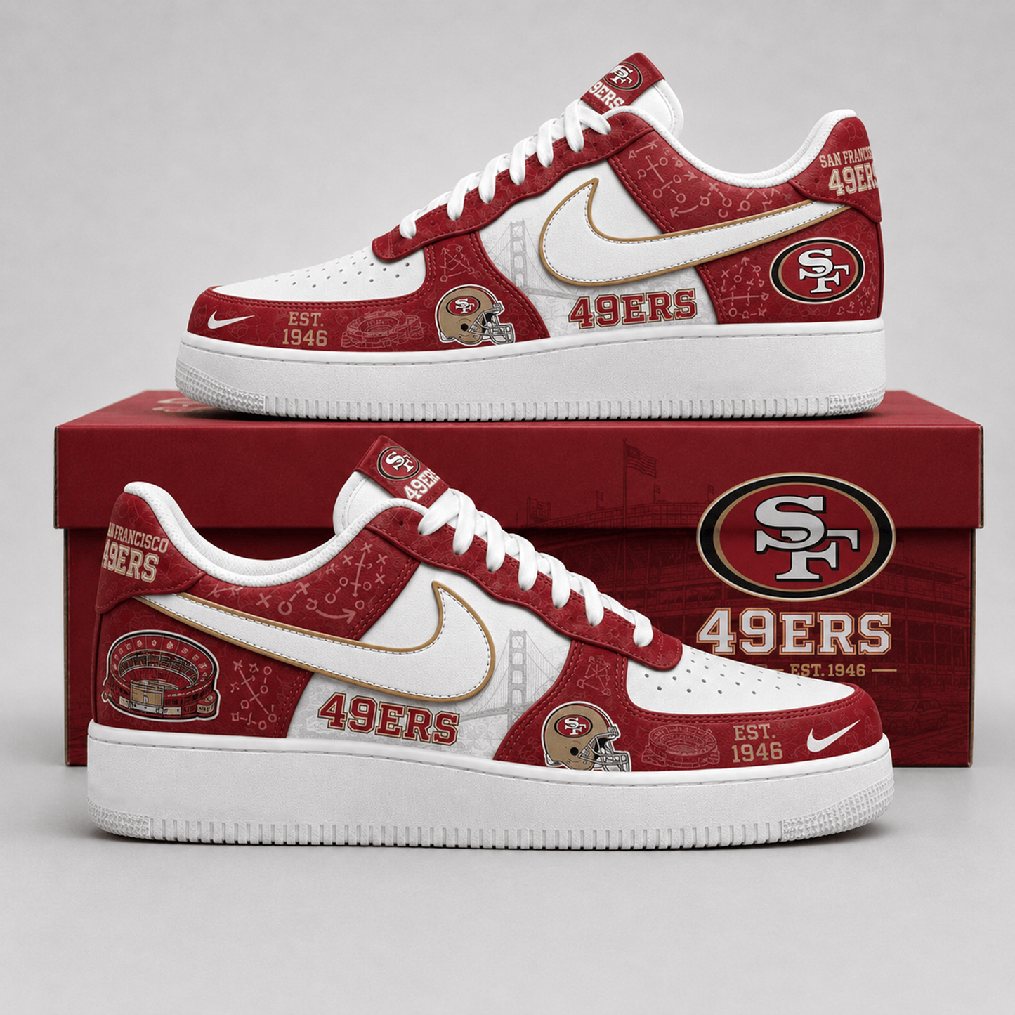 SF x NFL Game Ready Fan AF1 Shoes