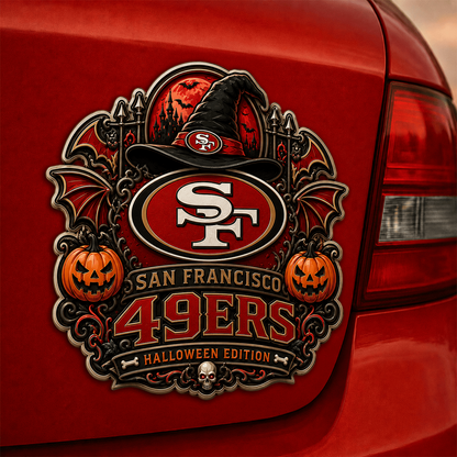 SF x  NFL Halloween Edition Car Namge Badge