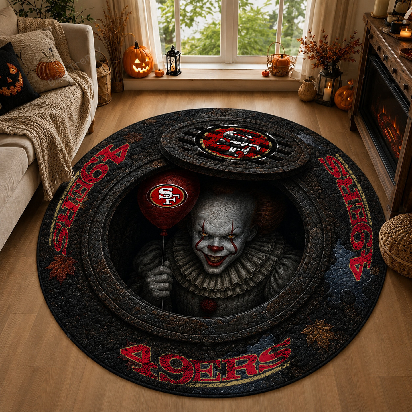 SF x NFL Halloween IT Rug