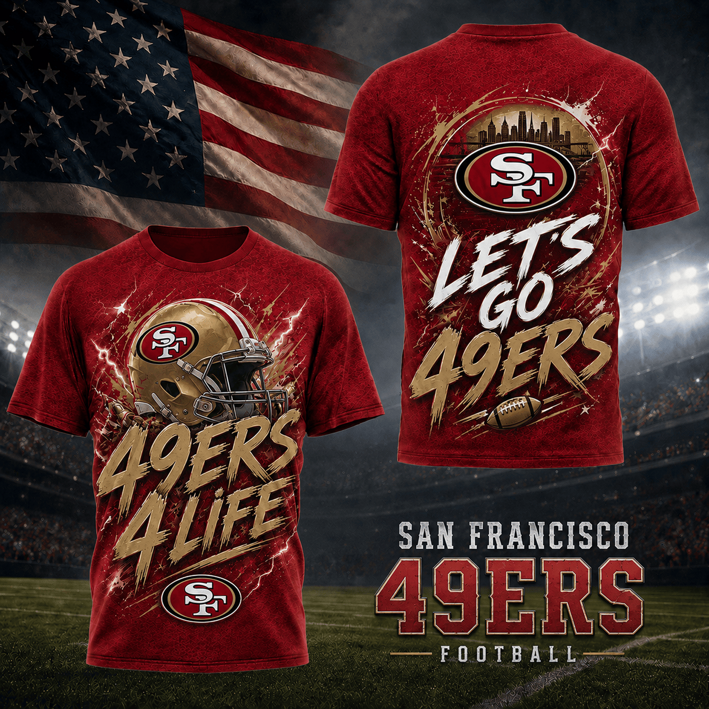 SF x NFL Premium Fan For Life 3D Shirt