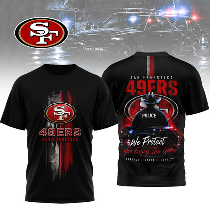 SF x NFL Premium Police Tribute Team 3D Shirt