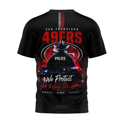 SF x NFL Premium Police Tribute Team 3D Shirt