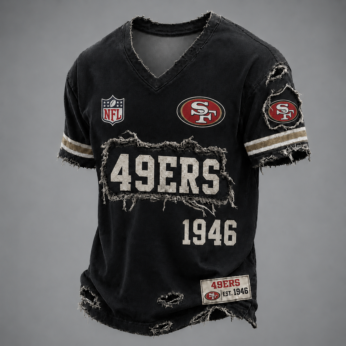 SF x NFL LUXURY V-Neck T-Shirt 3005 DatND DVT
