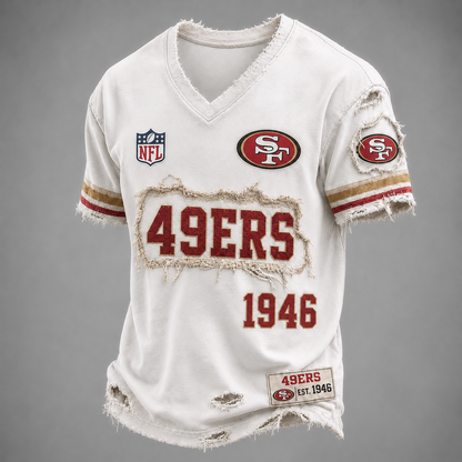 SF x NFL LUXURY V-Neck T-Shirt 3005 DatND DVT