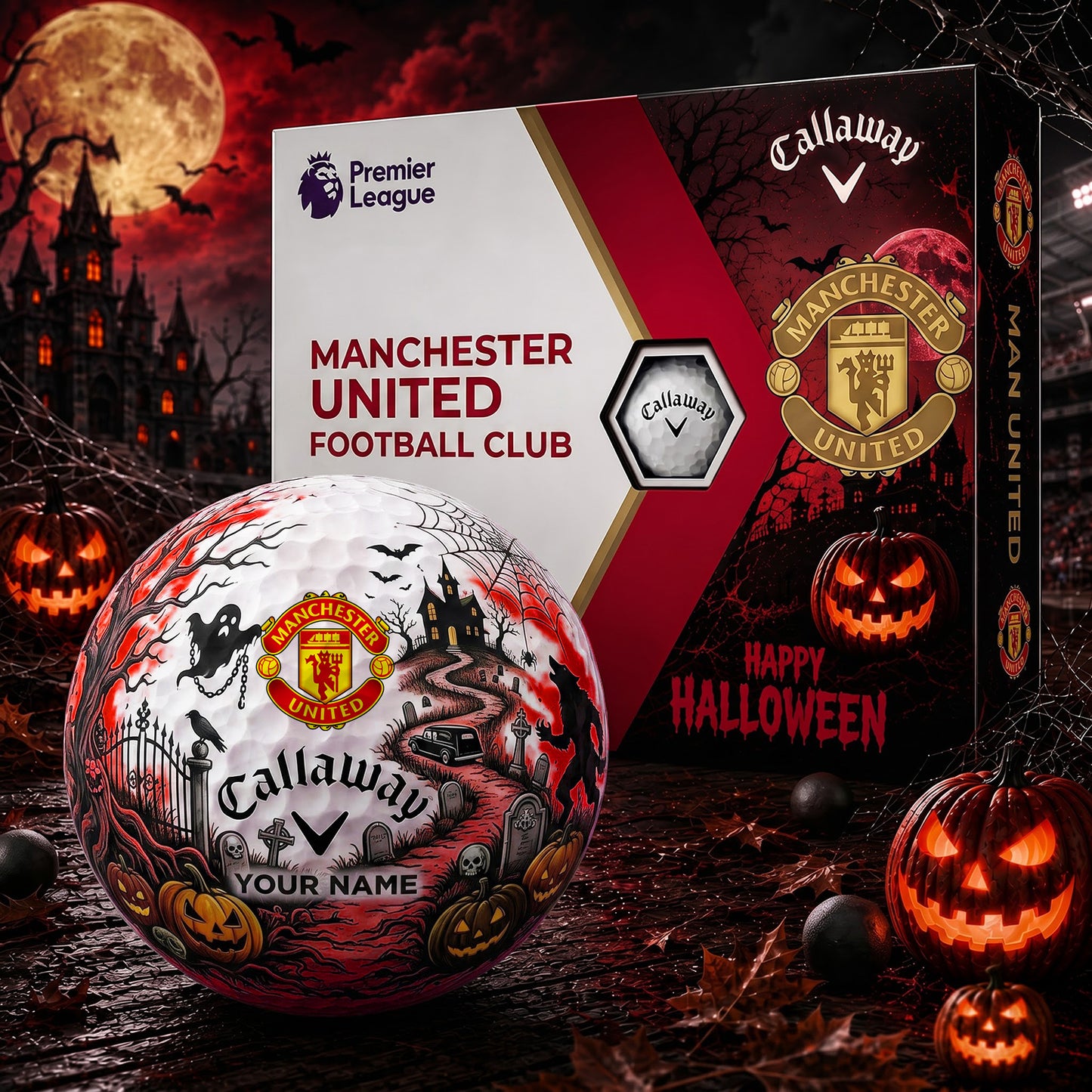 SIGNATURE EPL X MU PERSONALIZED HALLOWEEN HAUNTED GOLF BALL – LIMITED EDITION