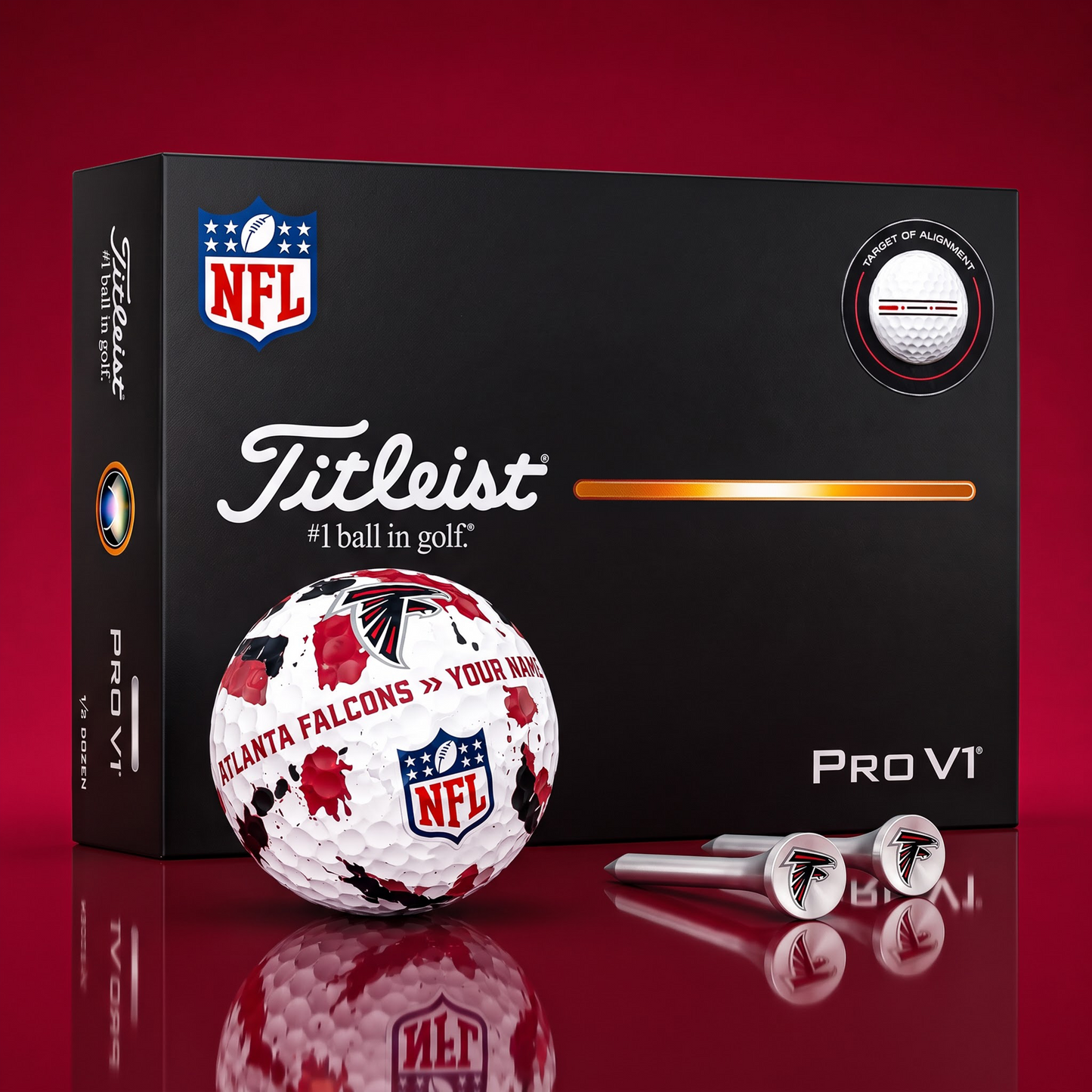 SIGNATURE NFL X AF DELUXE PERSONALIZED GOLF BALL SET LIMITED EDITION V2