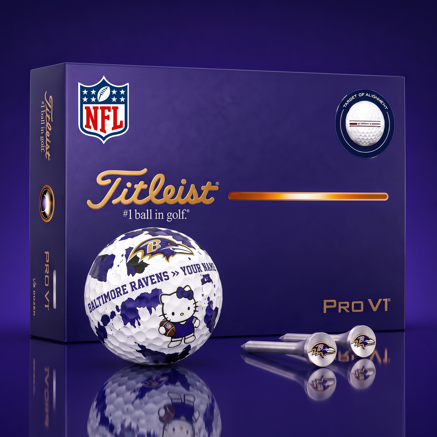 SIGNATURE NFL X BR HELLO KITTY 50TH ANNIVERSARY ELITE GOLF BALL SET â€“ LIMITED EDITION