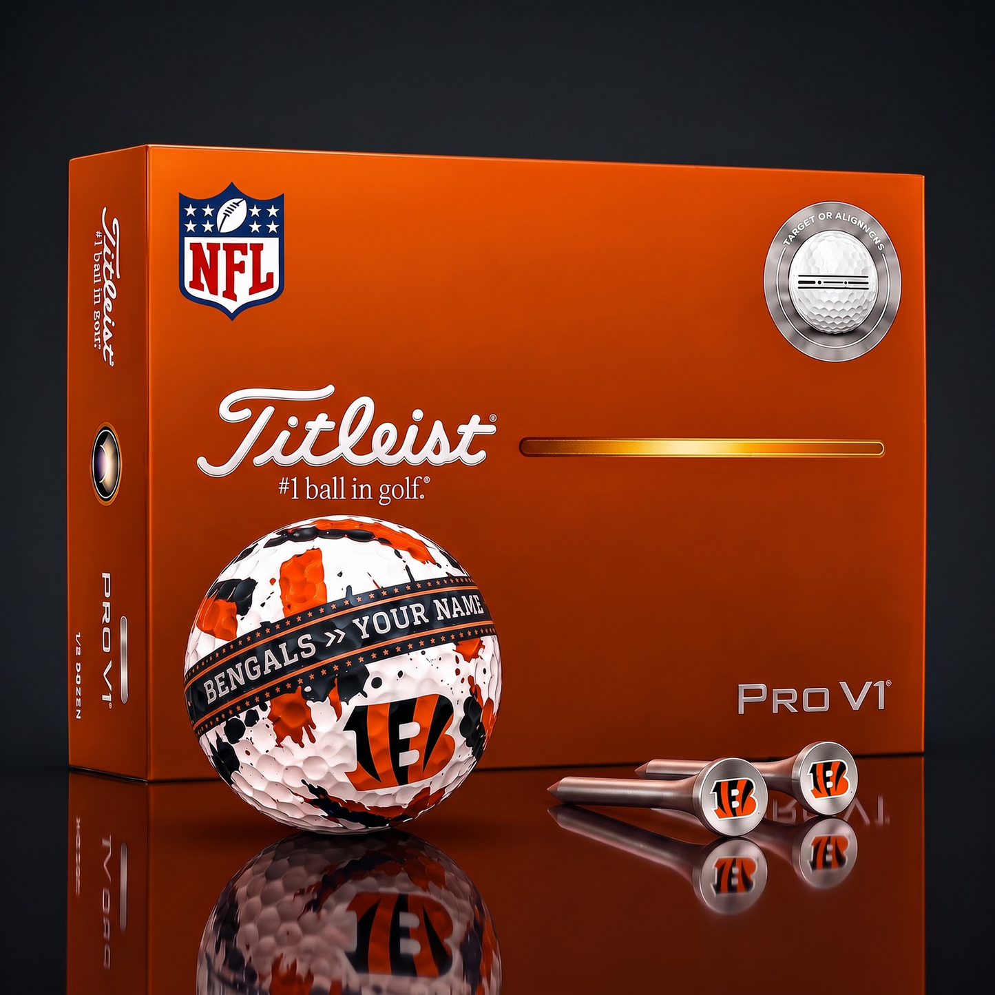 SIGNATURE NFL X CIN DELUXE PERSONALIZED GOLF BALL  LIMITED EDITION