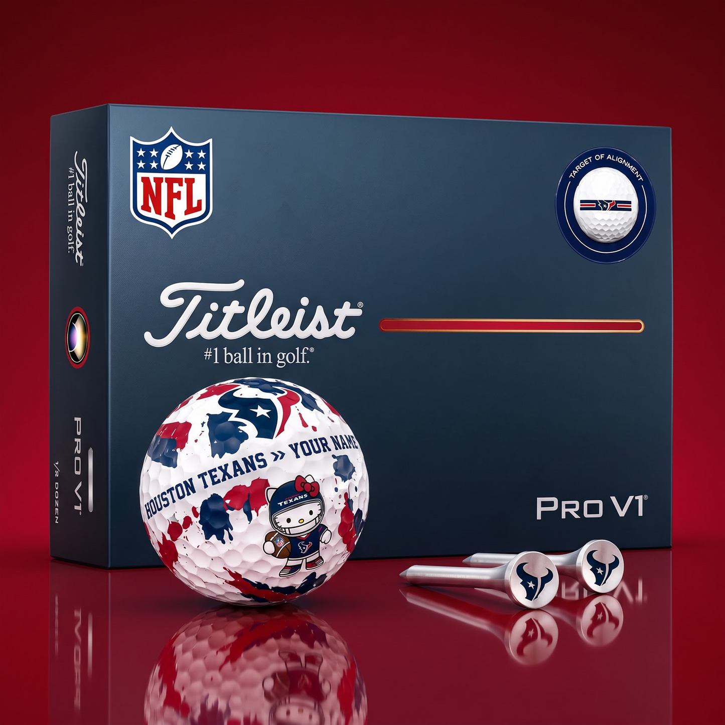 SIGNATURE NFL X HT HELLO KITTY 50TH ANNIVERSARY ELITE GOLF BALL SET â€“ LIMITED EDITION